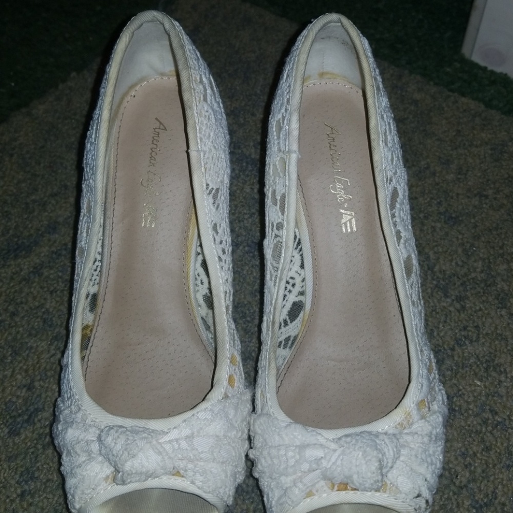 American Eagle Beige Wedges